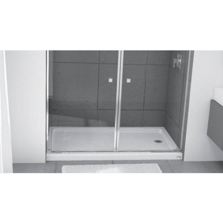 BOOTZ Shower Base, 60 in L, 32 in W, 5 in H, Steel, White, Alcove Installation 010-1101-00